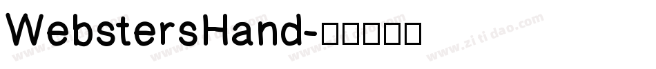 WebstersHand字体转换