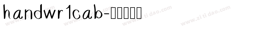 handwr1cab字体转换