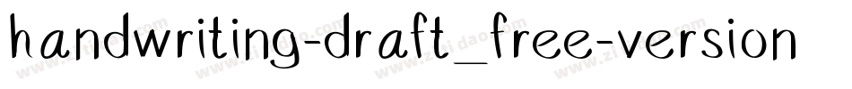 handwriting-draft_free-version字体转换