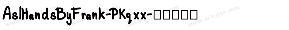 AslHandsByFrank-PKqxx字体转换