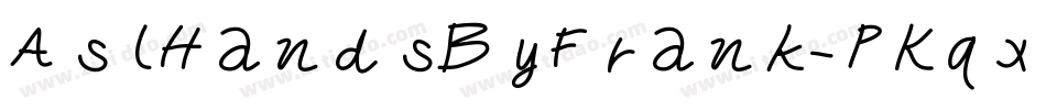 AslHandsByFrank-PKqxx字体转换