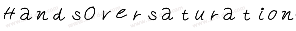 HandsOversaturation-DwW3字体转换