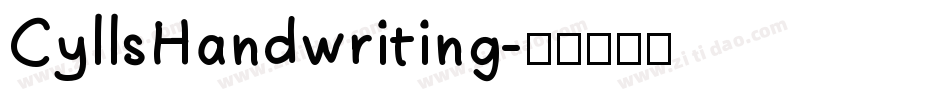 CyllsHandwriting字体转换