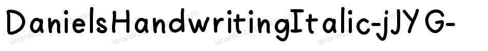 DanielsHandwritingItalic-jJYG字体转换