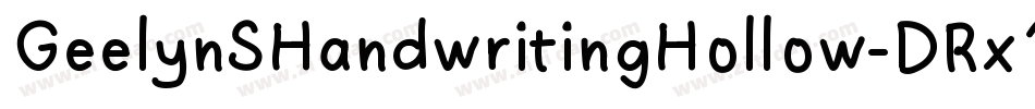 GeelynSHandwritingHollow-DRx1字体转换