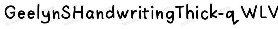 GeelynSHandwritingThick-qWLV字体转换
