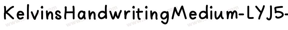 KelvinsHandwritingMedium-LYJ5字体转换
