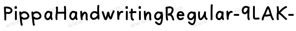 PippaHandwritingRegular-9LAK字体转换