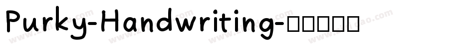 Purky-Handwriting字体转换