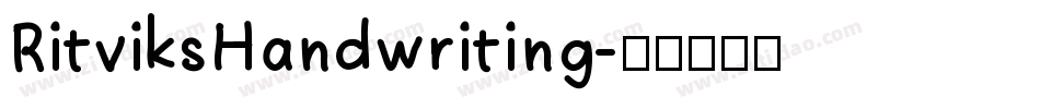 RitviksHandwriting字体转换