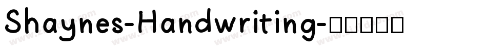 Shaynes-Handwriting字体转换