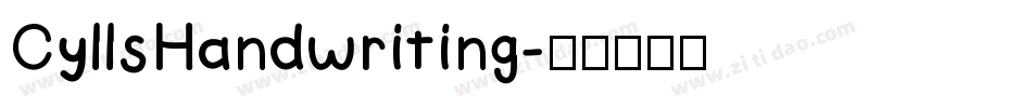 CyllsHandwriting字体转换