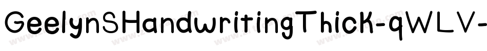 GeelynSHandwritingThick-qWLV字体转换