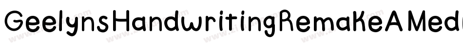 GeelynsHandwritingRemakeAMedium-DRvx字体转换