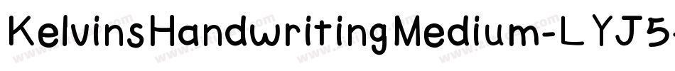 KelvinsHandwritingMedium-LYJ5字体转换