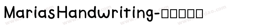 MariasHandwriting字体转换