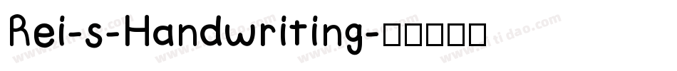Rei-s-Handwriting字体转换