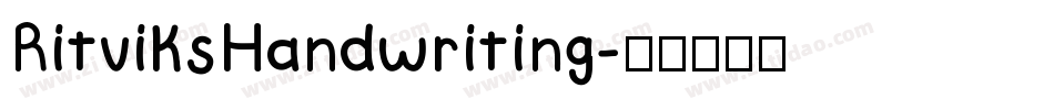 RitviksHandwriting字体转换