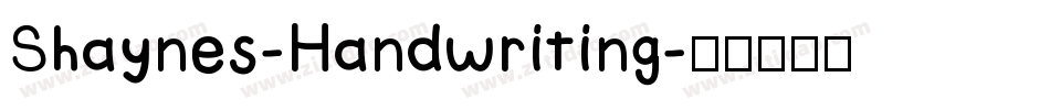 Shaynes-Handwriting字体转换