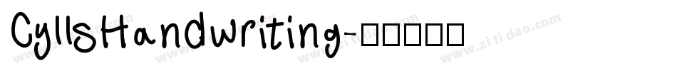 CyllsHandwriting字体转换