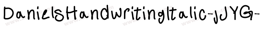 DanielsHandwritingItalic-jJYG字体转换