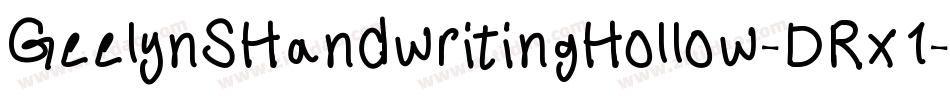 GeelynSHandwritingHollow-DRx1字体转换