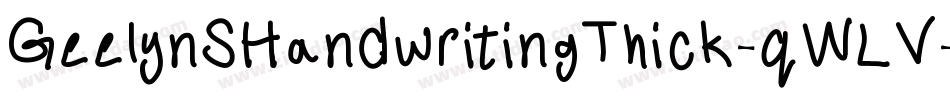 GeelynSHandwritingThick-qWLV字体转换