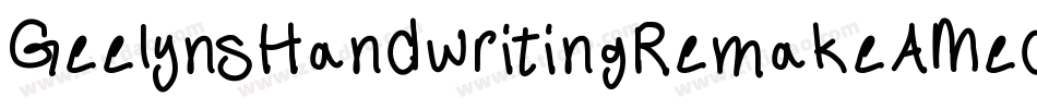 GeelynsHandwritingRemakeAMedium-DRvx字体转换