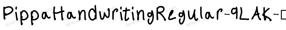 PippaHandwritingRegular-9LAK字体转换