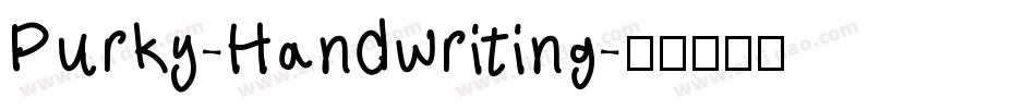 Purky-Handwriting字体转换
