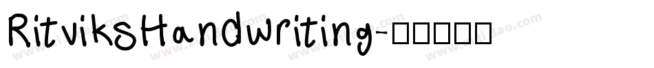 RitviksHandwriting字体转换