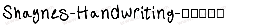 Shaynes-Handwriting字体转换