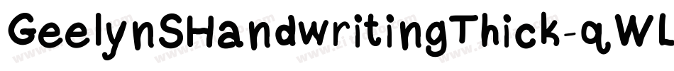 GeelynSHandwritingThick-qWLV字体转换