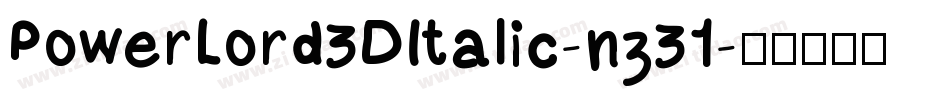 PowerLord3DItalic-nz31字体转换