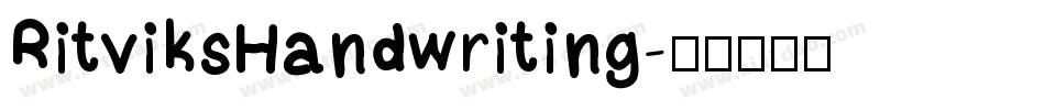 RitviksHandwriting字体转换