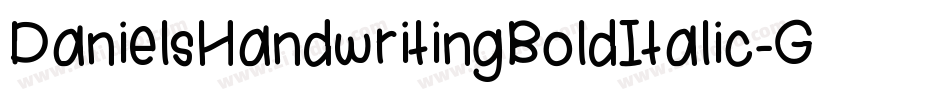 DanielsHandwritingBoldItalic-GABG字体转换