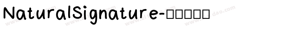 NaturalSignature字体转换