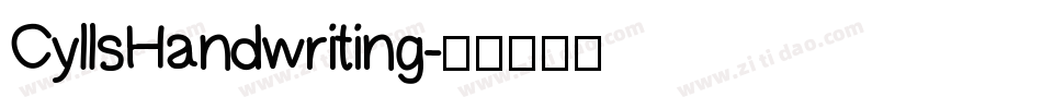 CyllsHandwriting字体转换