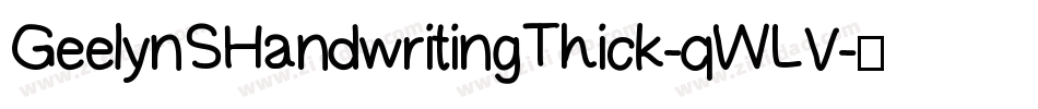 GeelynSHandwritingThick-qWLV字体转换