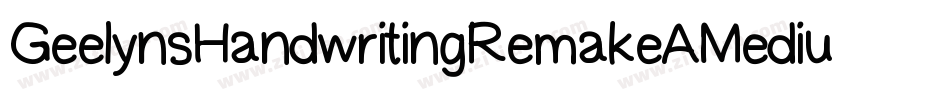 GeelynsHandwritingRemakeAMedium-DRvx字体转换