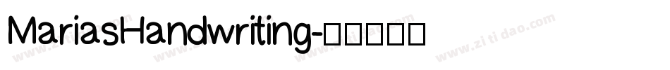 MariasHandwriting字体转换