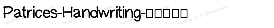 Patrices-Handwriting字体转换