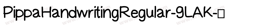 PippaHandwritingRegular-9LAK字体转换