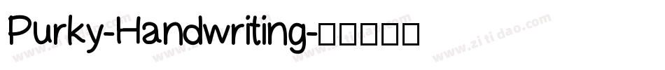 Purky-Handwriting字体转换