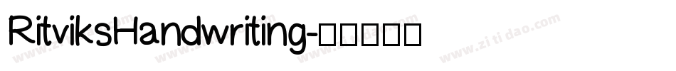 RitviksHandwriting字体转换