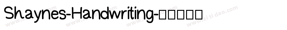 Shaynes-Handwriting字体转换