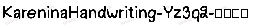 KareninaHandwriting-Yz3q2字体转换