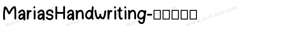 MariasHandwriting字体转换