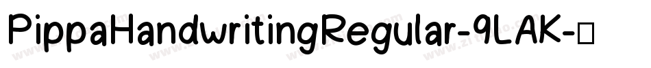 PippaHandwritingRegular-9LAK字体转换