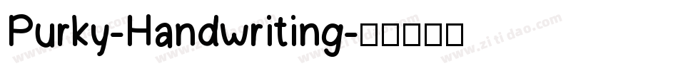 Purky-Handwriting字体转换